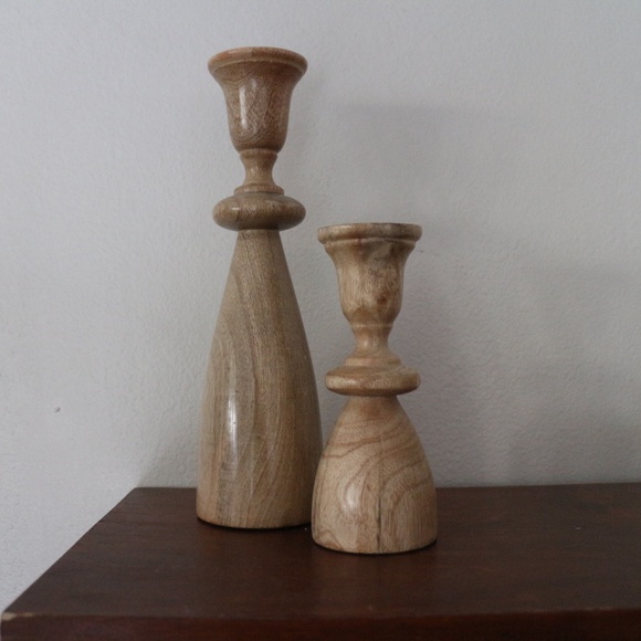 mango wood candle holders - Picture 1 of 11